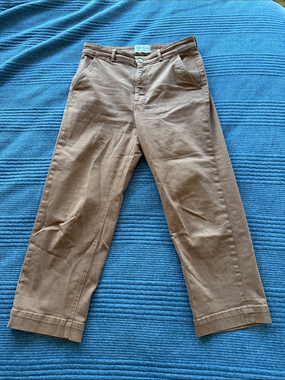 Everlane Straight Leg Crop Pants | Cocoa Brown | size 14
